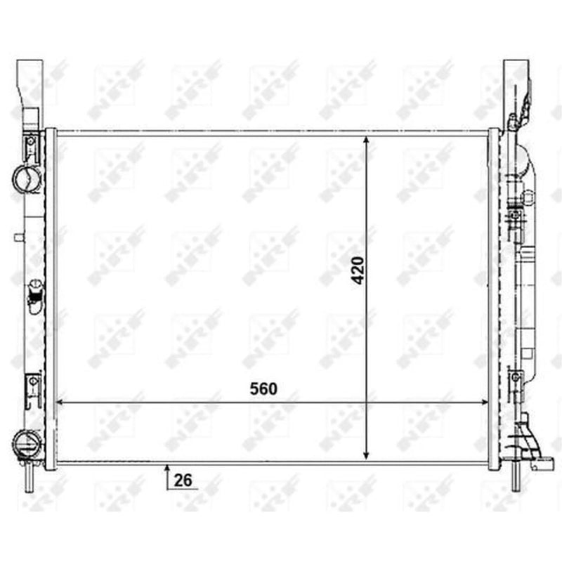 NRF Engine Radiator 53003