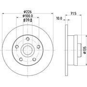 DON 2 x Solid Rear Brake Discs PCD15021-x2