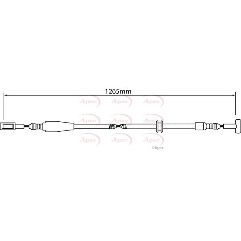 Apec Handbrake Cable Right Rear CAB1242