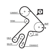 Gates Timing Belt Cambelt 177 Teeth 5057XS