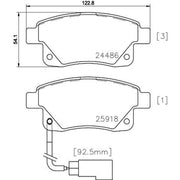 DON Rear Brake Pad Set PCP1633