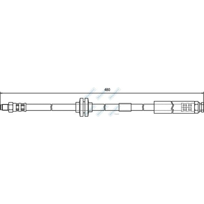 Apec Brake Hydraulic Hose Line Front BHO4077