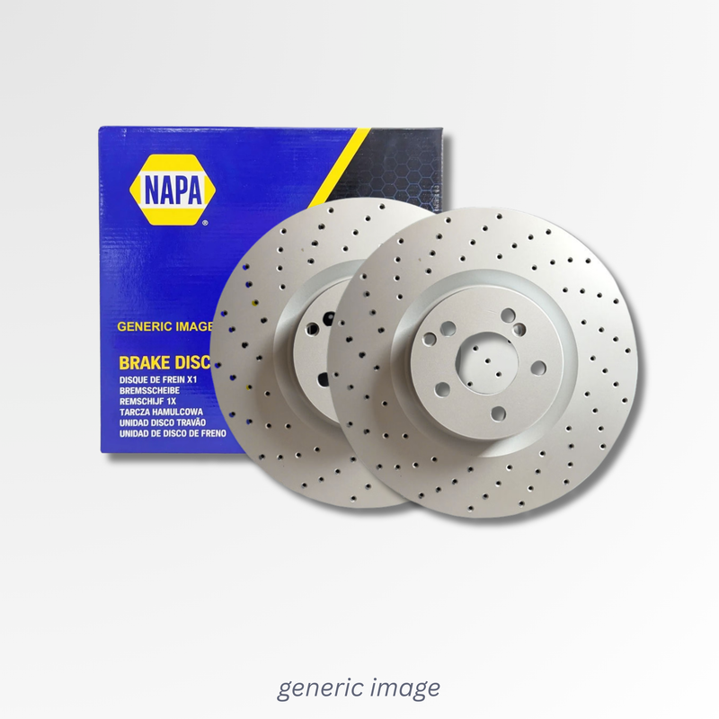 NAPA 2 x Front Perforated/Vented Brake Discs NBD6033