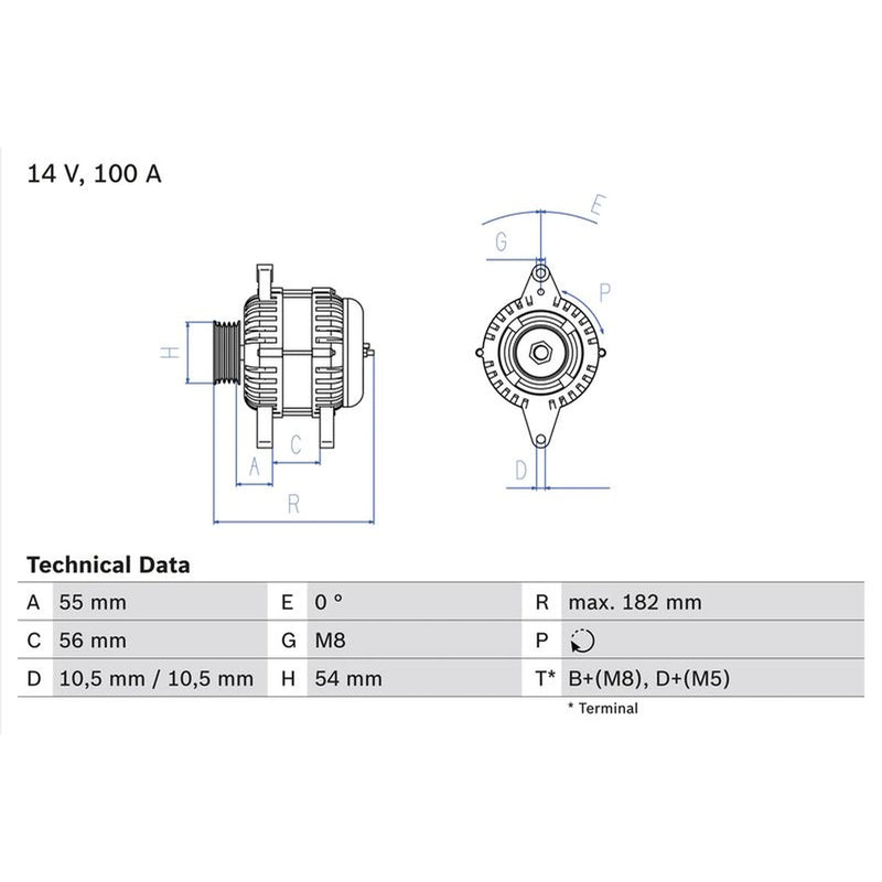 Bosch Car Alternator 12V 0 986 042 740