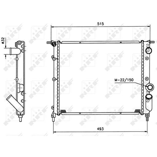 NRF Engine Radiator 516259