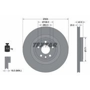 Textar 2 x Vented Rear Brake Discs 92314305-x2