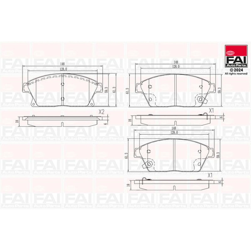 FAI Front Brake Pad Set BP122