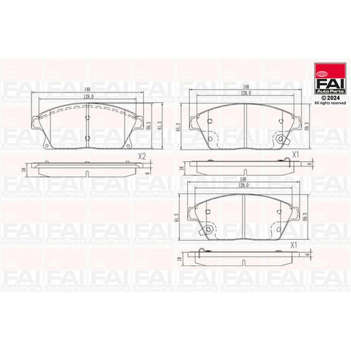 FAI Front Brake Pad Set BP122