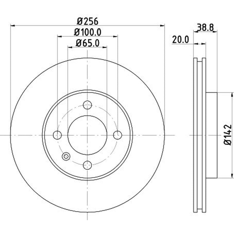 DON 2 x Vented Front Brake Discs PCD10592-x2