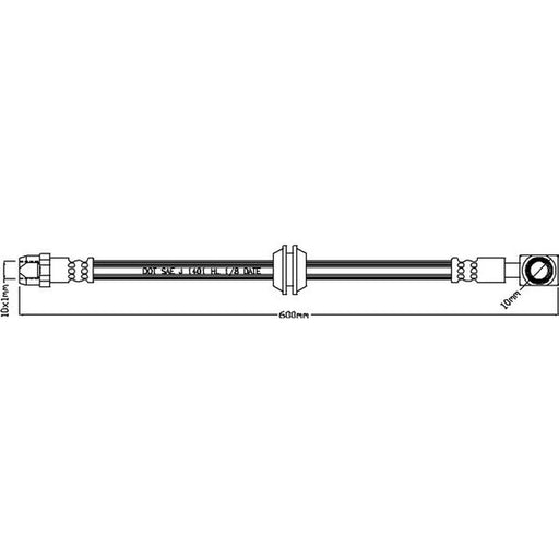 Abtex Brake Hydraulic Hose Line Right ABH1006