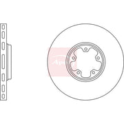 Apec 2 x Vented Front Brake Discs DSK2035-x2
