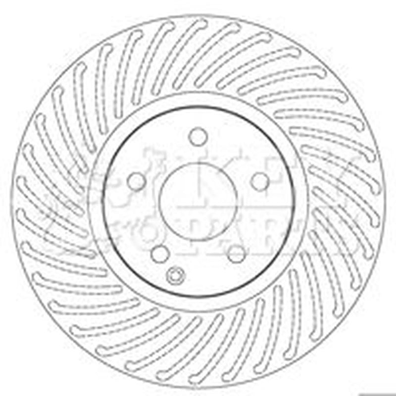 Key Parts 2 x Perforated/Vented Front Brake Discs KBD5811S-x2