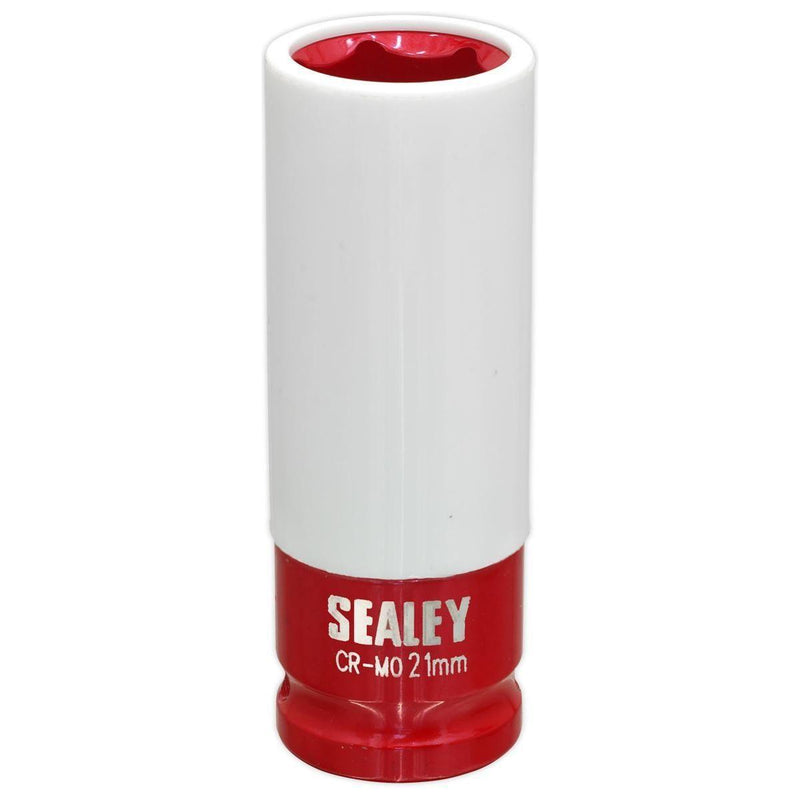 Sealey Alloy Wheel Impact Socket 21mm 1/2"Sq Drive SX03021 Sealey  - Town Parts