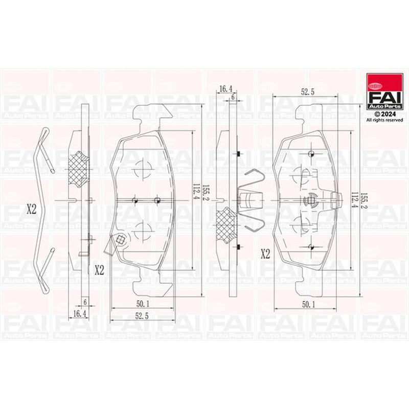 FAI Front Brake Pad Set BP141
