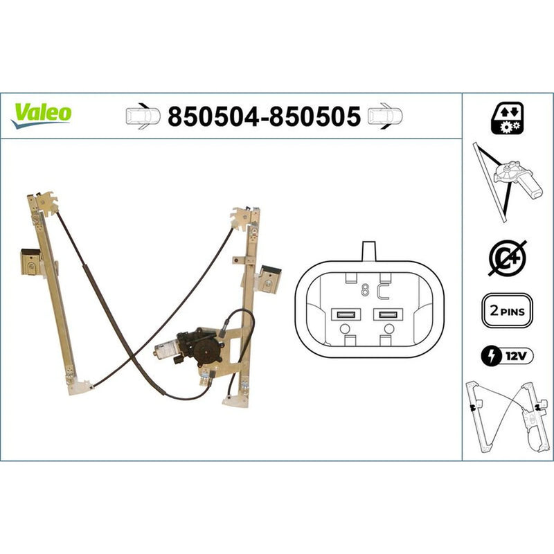 Valeo Electric Window Regulator Lifter Left Front 850504