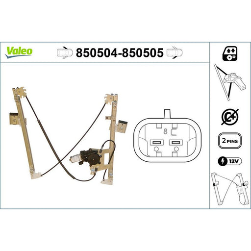Valeo Electric Window Regulator Lifter Left Front 850504