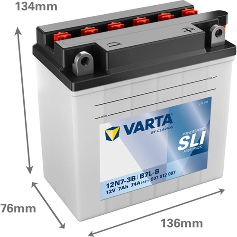 Varta Battery 12V 7Ah 74A 507012007K544