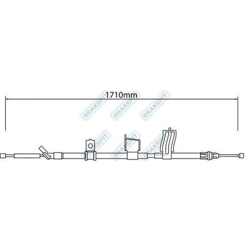 Apec Handbrake Cable Right Rear BBC3316