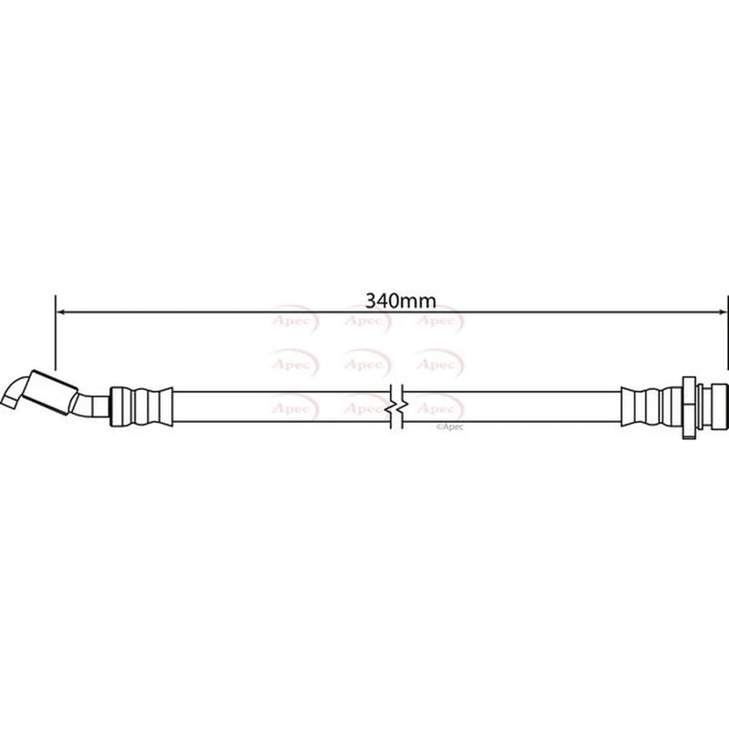 Apec Brake Hydraulic Hose Line Rear Right HOS4262