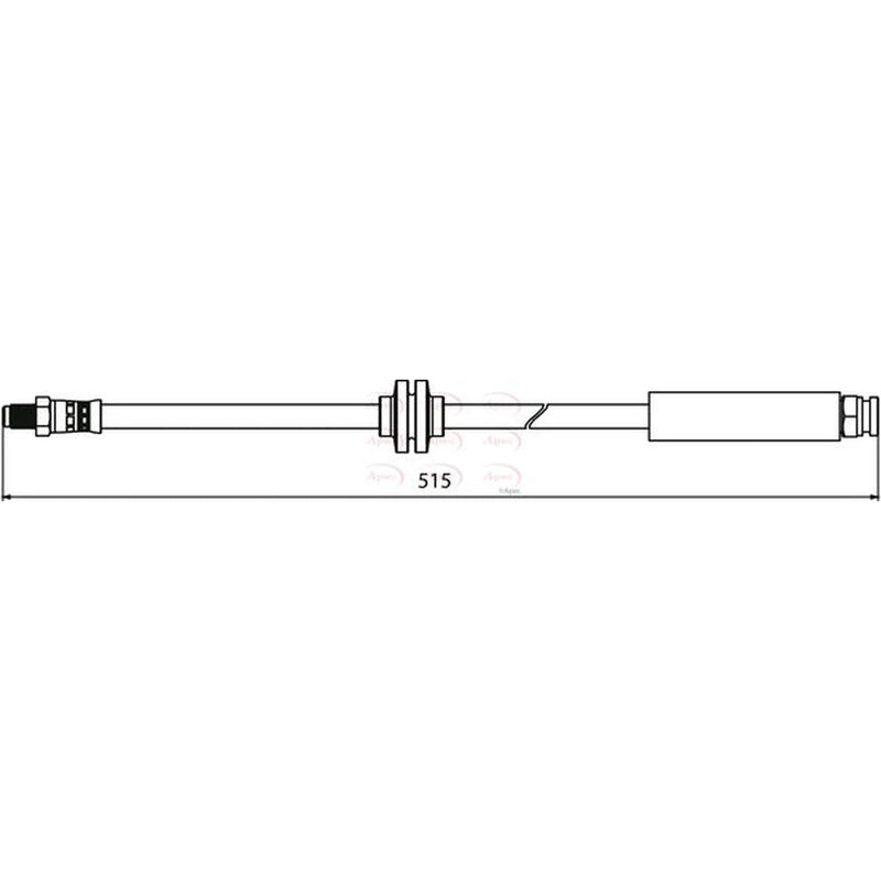 Apec Brake Hydraulic Hose Line Rear HOS3968