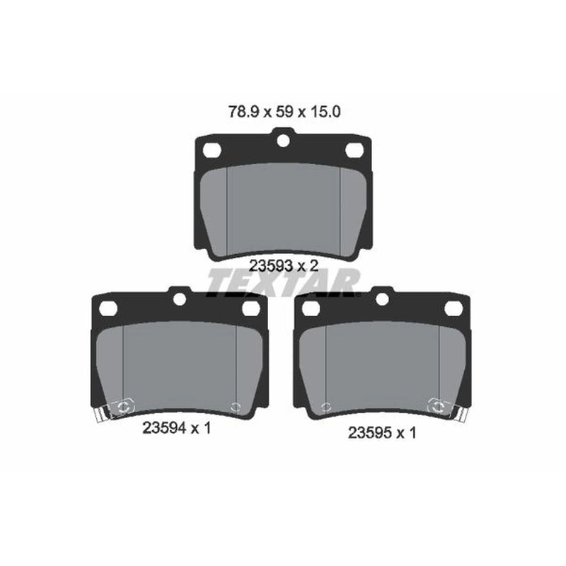 Textar Rear Brake Pad Set 2359301