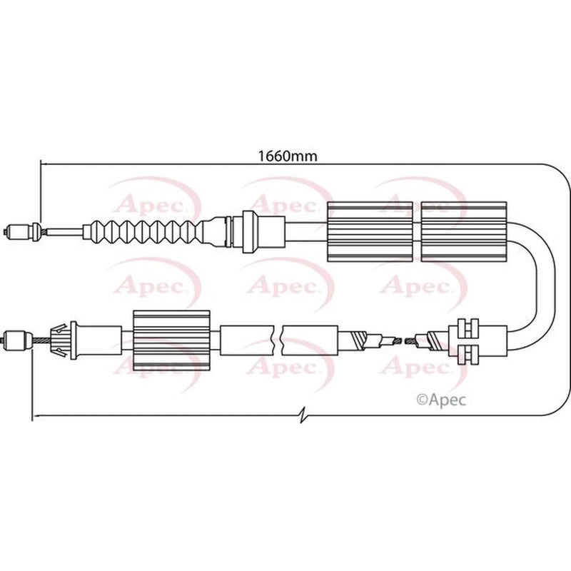 Apec Handbrake Cable Right Rear CAB1246