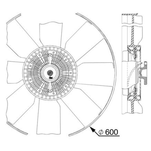 Mahle Engine Cooling Fan CFF 512 000P
