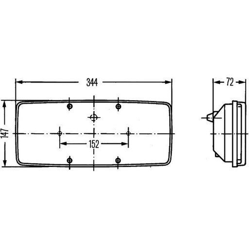 Hella Tail Light / Lamp P21W Left 2SD 003 167-011