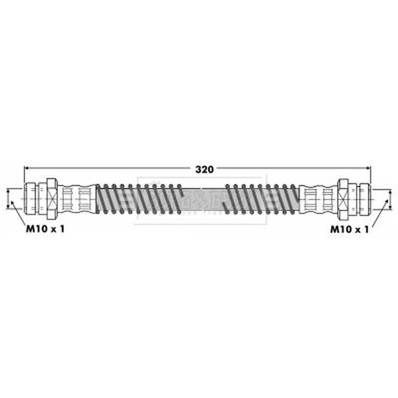 Borg & Beck Brake Hydraulic Hose Line inner BBH6250