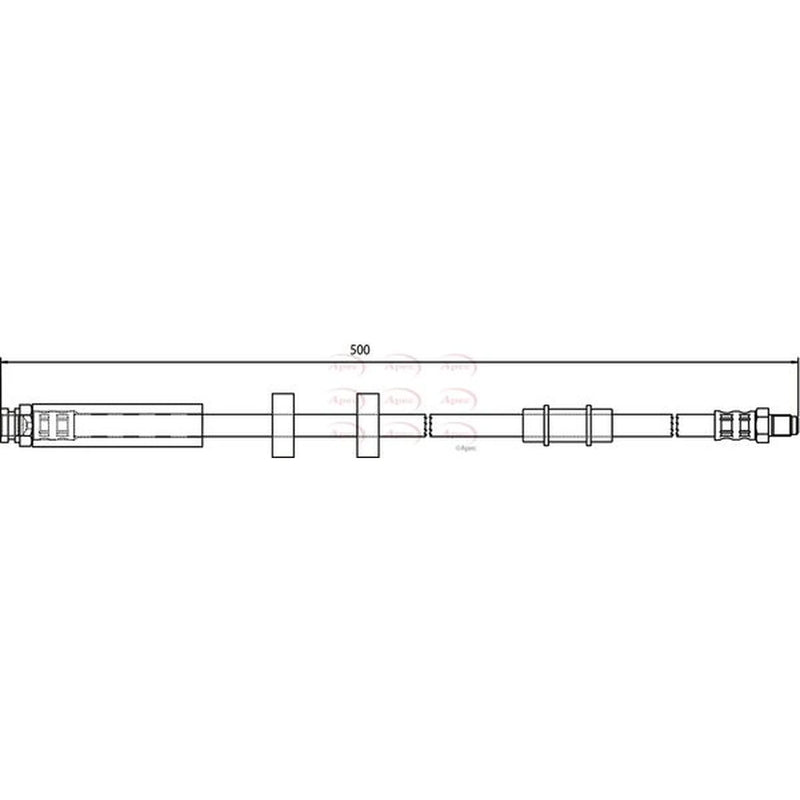 Apec Brake Hydraulic Hose Line Lower HOS3718