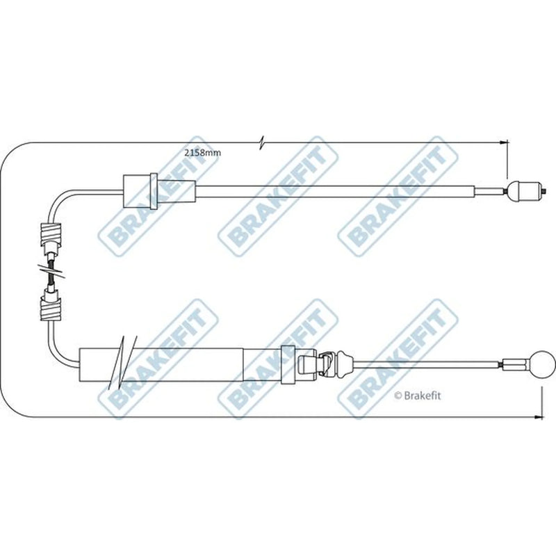 Apec Handbrake Cable Right Rear BBC3350