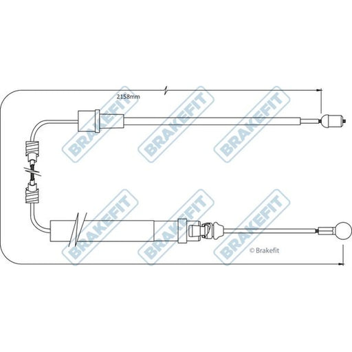 Apec Handbrake Cable Right Rear BBC3350