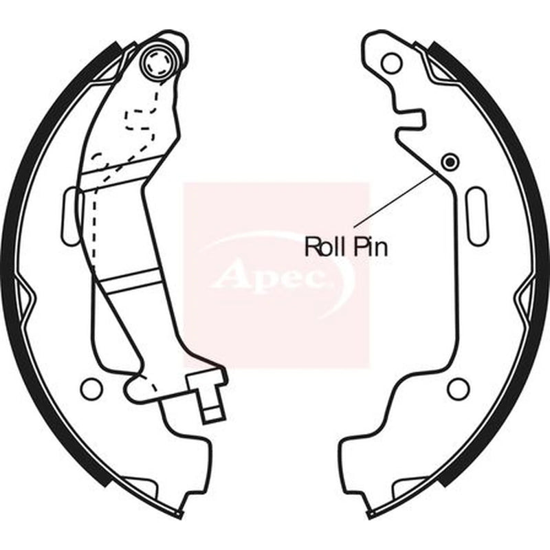 Apec Brake Shoe Set Axle Kit SHU633