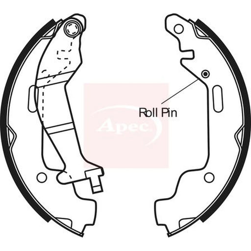Apec Brake Shoe Set Axle Kit SHU633