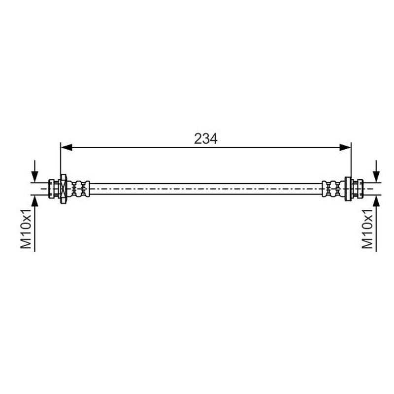 Bosch Brake Hydraulic Hose Line Rear 1 987 481 079