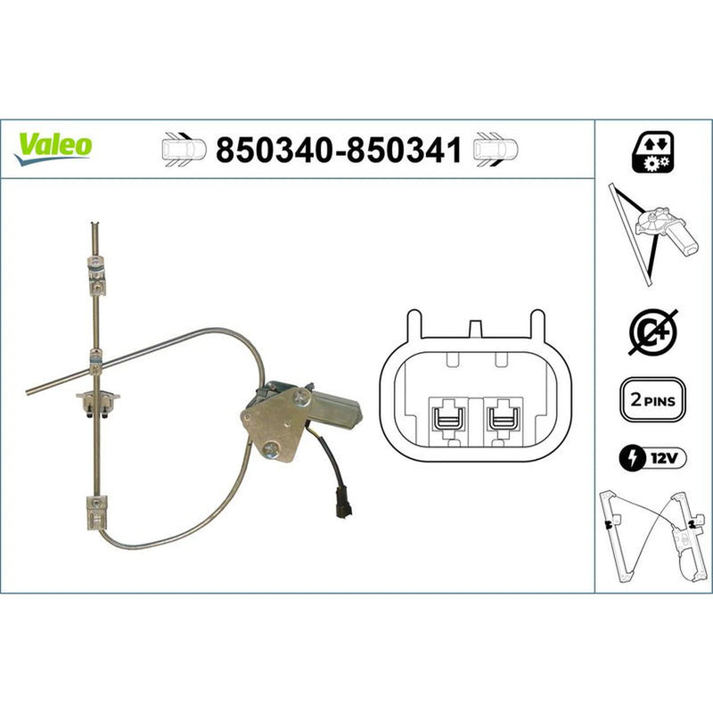 Valeo Electric Window Regulator Lifter Right Front 850341