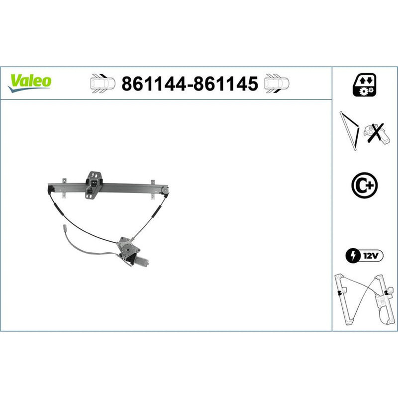 Valeo Electric Window Regulator Lifter Right Front 861145