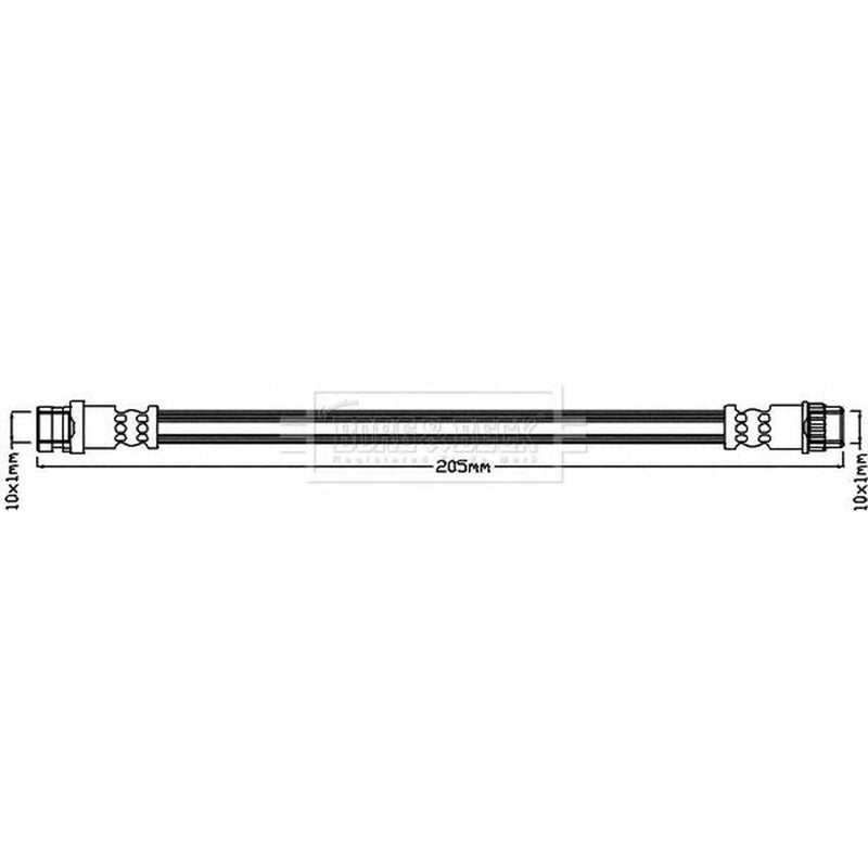 Borg & Beck Brake Hydraulic Hose Line inner BBH8544