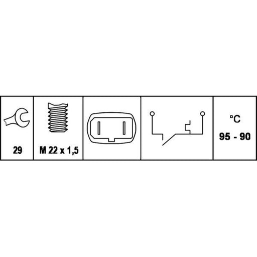 Hella Radiator Fan Temperature Switch Connectors 6ZT 007 801-011