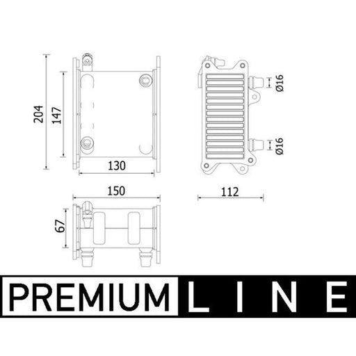 Mahle Intercooler (Charge Air Cooler) CI 223 000P