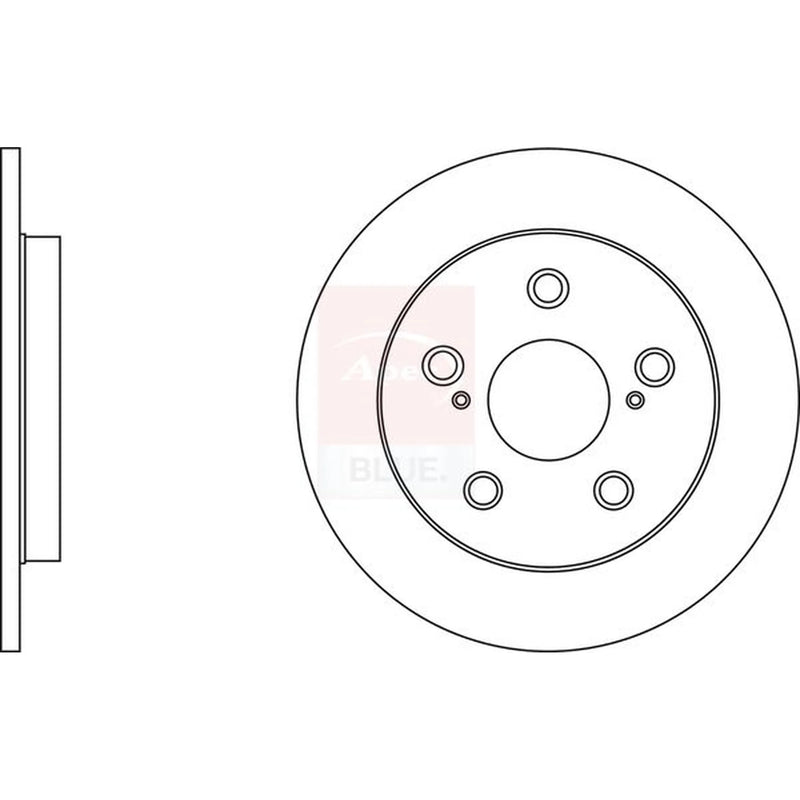 Apec 2 x Solid Rear Brake Discs SDK6634-x2