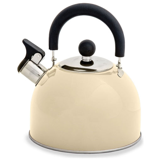 Hamilton cream stainless steel whistling kettle (2L) K0056CR - Quest - Van Life Living