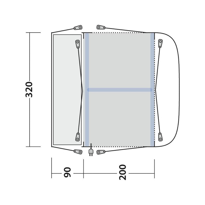 Outwell Parkville 200SA Inflatable Driveaway Campervan Awning - Outwell - Van Life Living