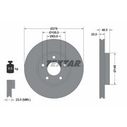 Textar 2 x Vented Front Brake Discs 92255503-x2