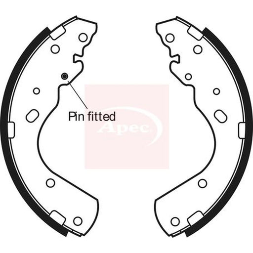 Apec Brake Shoe Set Axle Kit SHU630