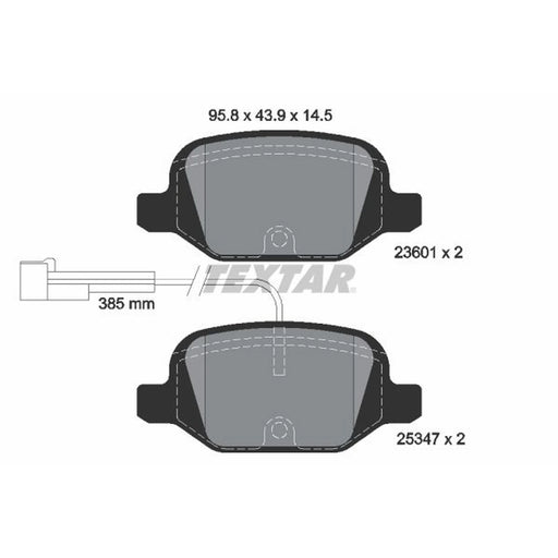 Textar Rear Brake Pad Set 2360104