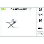 Valeo Electric Window Regulator Lifter Right Fron 851621