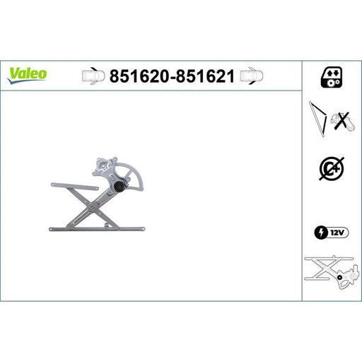 Valeo Electric Window Regulator Lifter Right Fron 851621