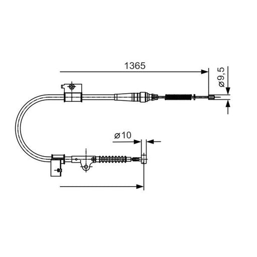Bosch Handbrake Cable Left Rear 1 987 482 048