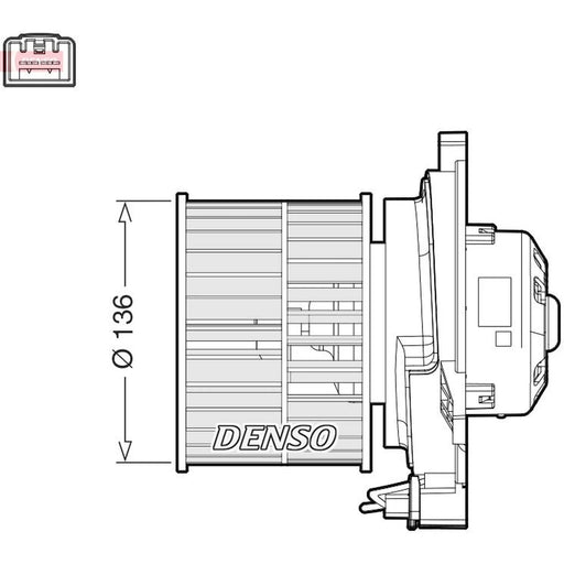 Denso Heater Blower Fan DEA10055